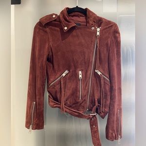 ALLSAINTS suede balfern biker jacket